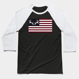 Antler American Flag Baseball T-Shirt